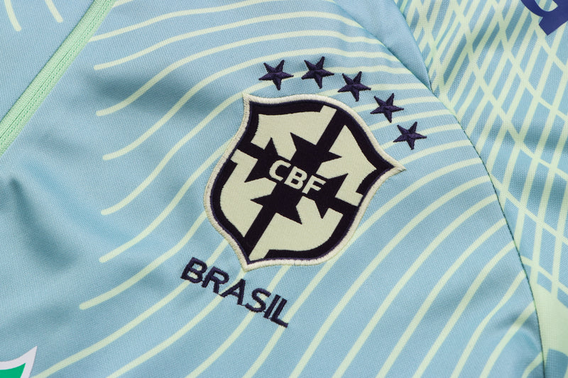 Kit de Treino Brasil 2022/23 Meio Zíper Verde