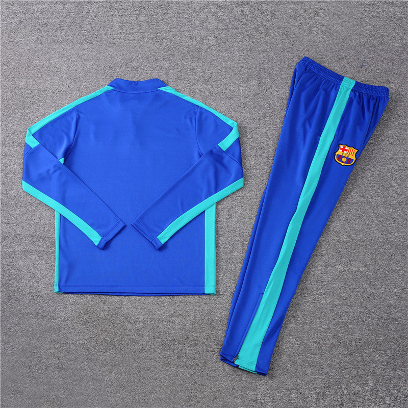 Kit de Treino Barcelona 2023/24 Meio Zíper Azul