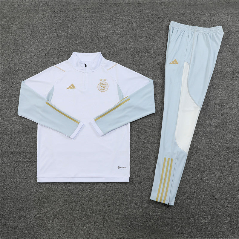 Kit de Treino Argélia 2023/24 Meio Zíper Branco