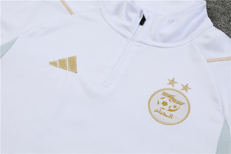 Kit de Treino Argélia 2023/24 Meio Zíper Branco