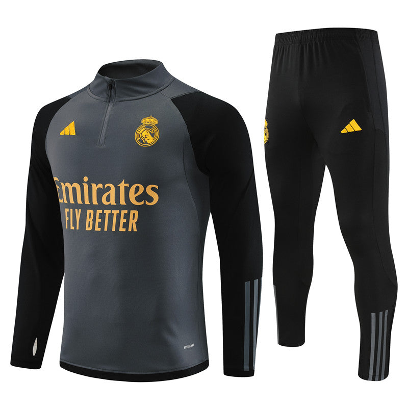 Kit de Treino Real Madrid 2023/24 Meio Zíper