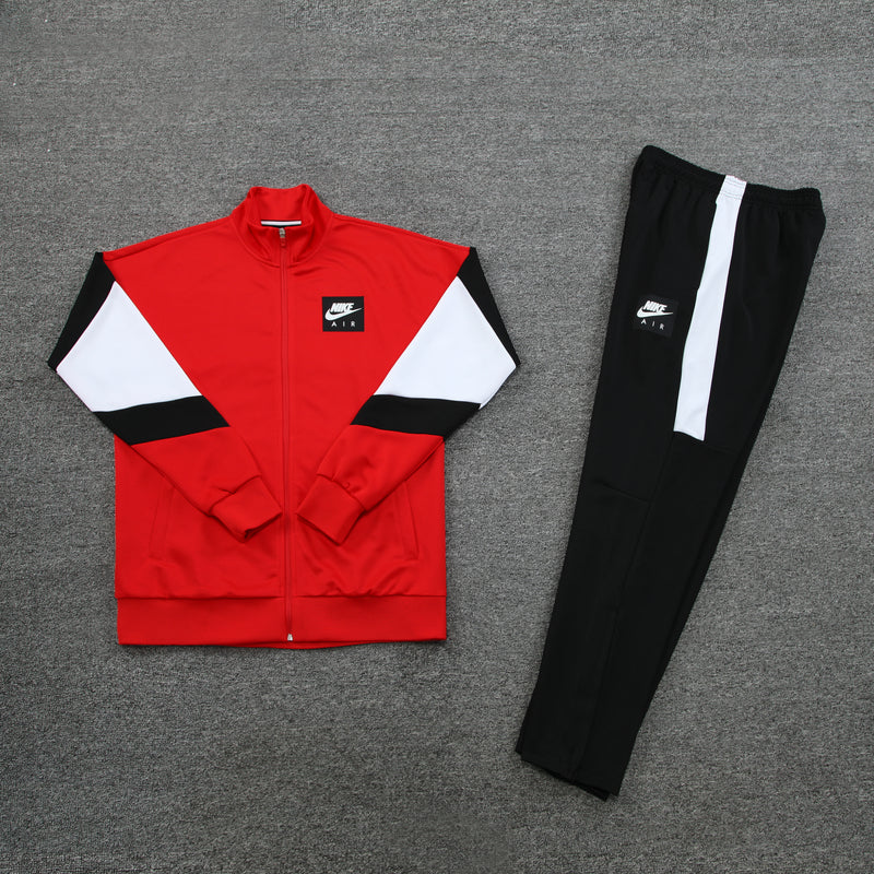 Conjunto Nike Air 2023/24 Zíper Longo - Vermelho, Branco e Preto - Lp Sports Wear 