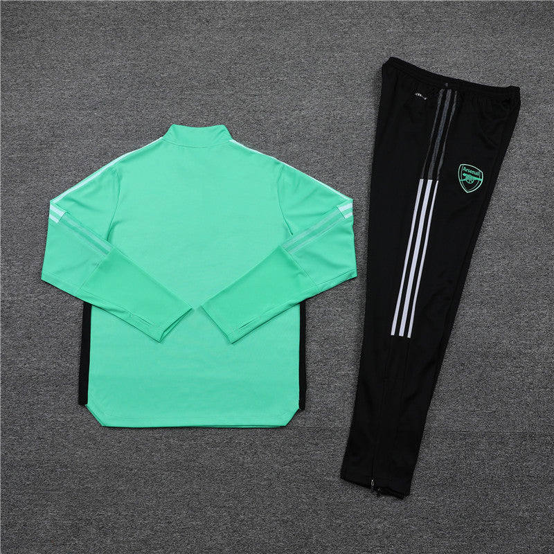 Kit de Treino Arsenal 2021/22 Meio Zíper Ciano