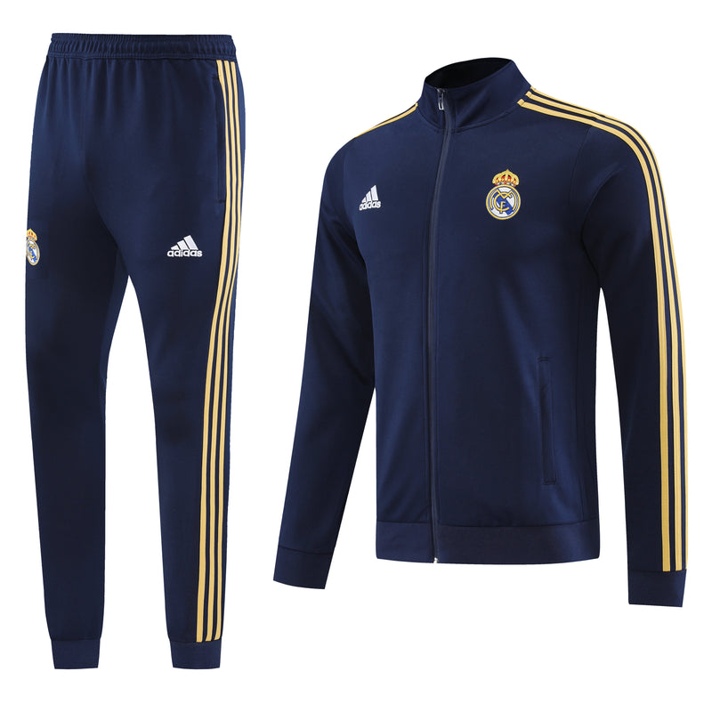 Conjunto Agasalho de Treino Real Madrid 2023/24 Zíper Longo