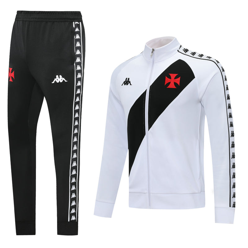 Conjunto Agasalho de Treino Vasco 2023 Zíper Longo Branco