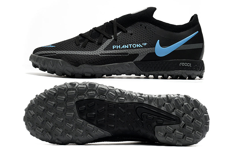 Chuteira Society Nike Phantom GT Pro Preto e Azul