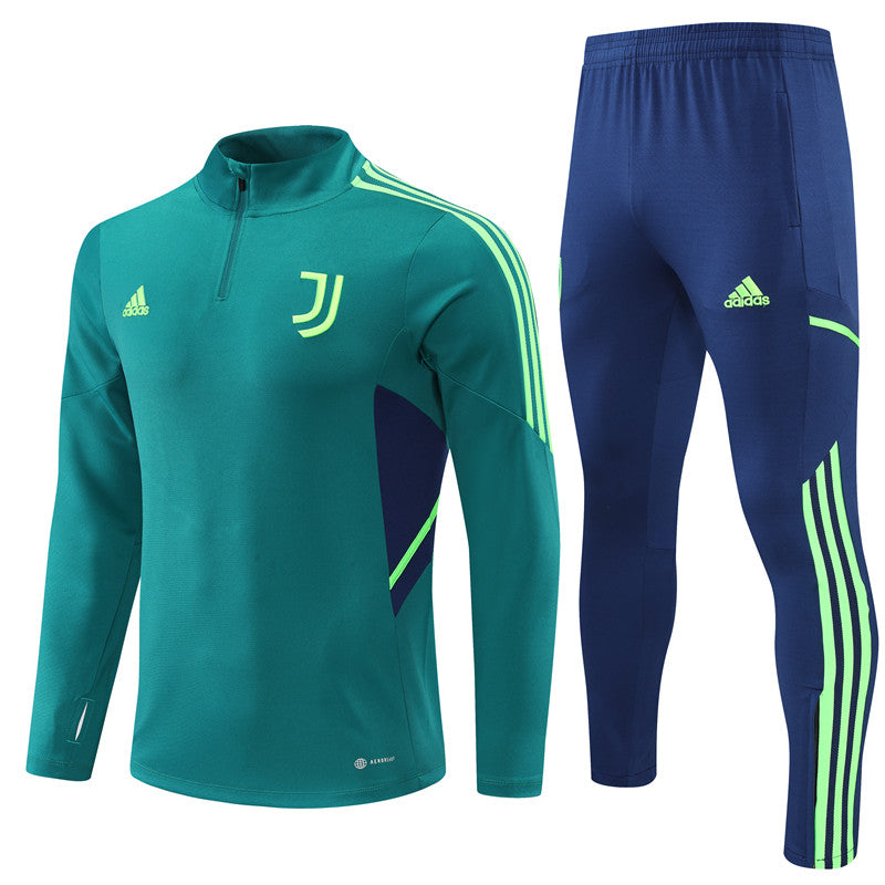 Kit de Treino Juventus 2022/23 Meio Zíper Verde