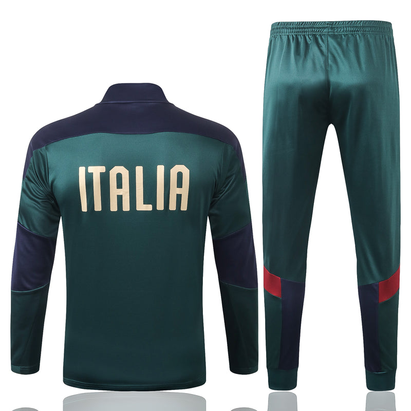 Kit de Treino Itália 2020/21 Meio Zíper Verde