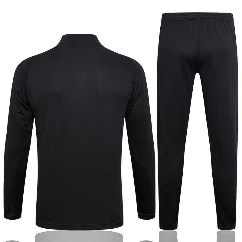 Kit de Treino Argélia 2023/24 Meio Zíper Preto