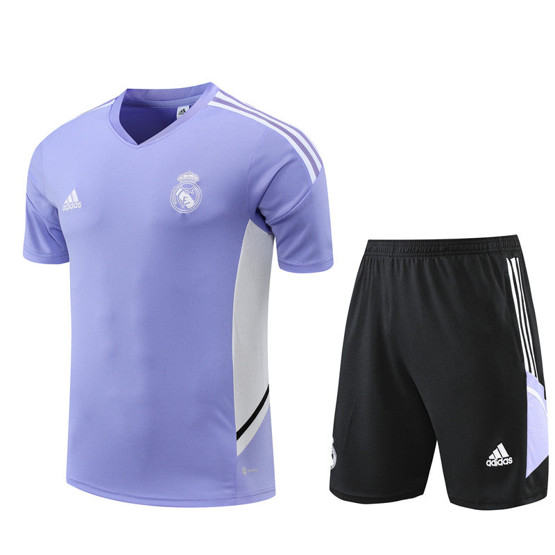 Camisa e Short Real Madrid Treino 22/23 Roxo