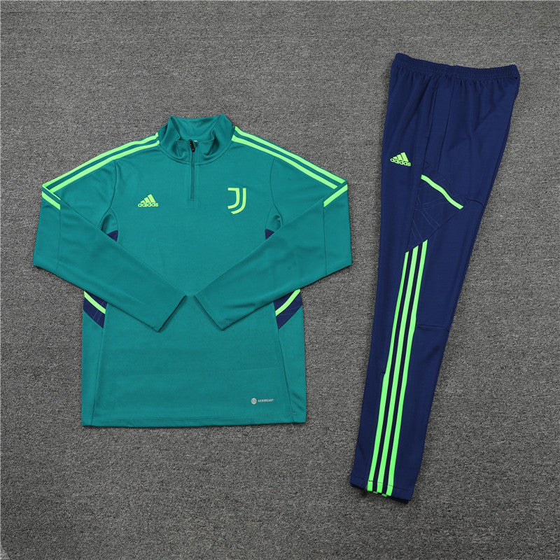 Kit de Treino Juventus 2022/23 Meio Zíper Verde