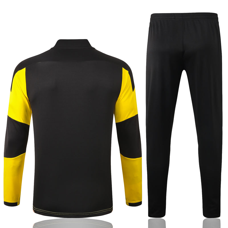 Kit de Treino Borussia Dortmund 2020/21 Meio Zíper Amarelo e Preto