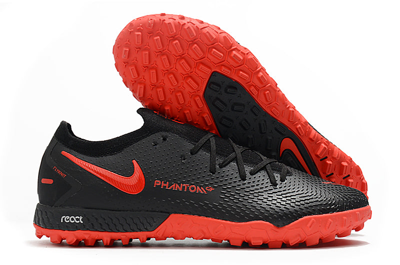 Chuteira Society Nike Phantom GT Pro Preto e Vermelho