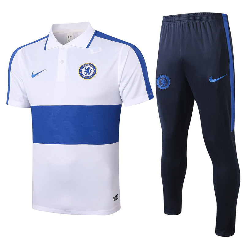 Conjunto de Treino do Chelsea 2020/21 Camisa Polo e Calça de Treino