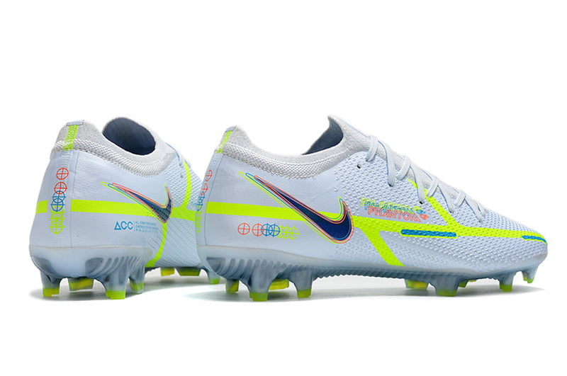 Chuteira Campo Nike Phantom GT2 Elite Cinza e Verde