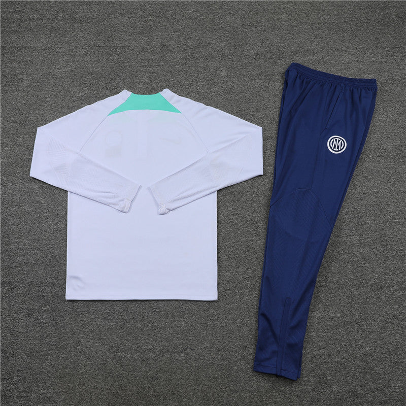 Kit de Treino Inter de Milão 2022/23 Meio Zíper Branco