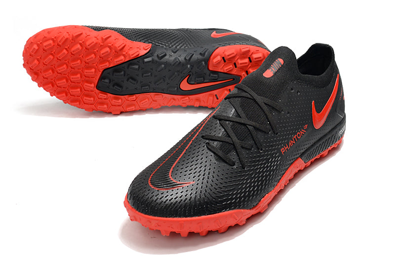 Chuteira Society Nike Phantom GT Pro Preto e Vermelho