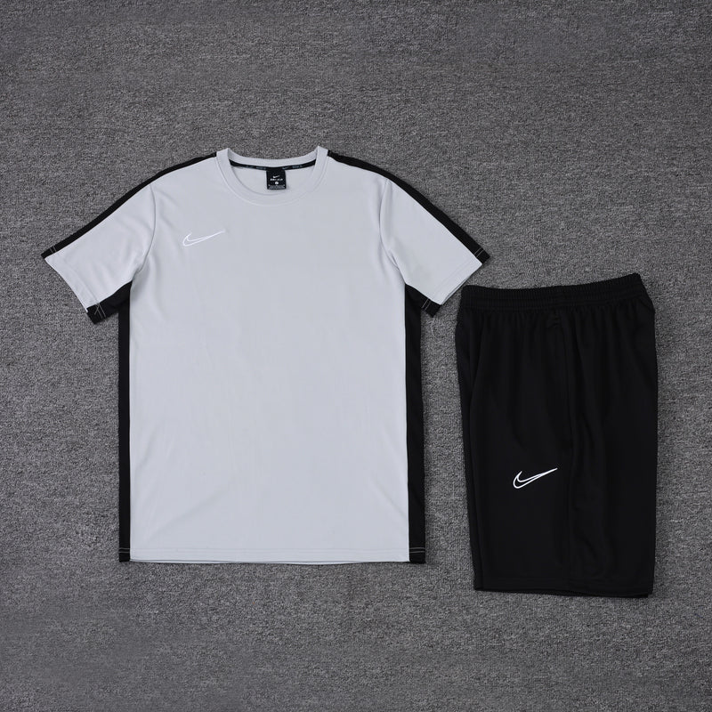 Kit Camisa e Short Nike  Dri-Fit Cinza e Preto