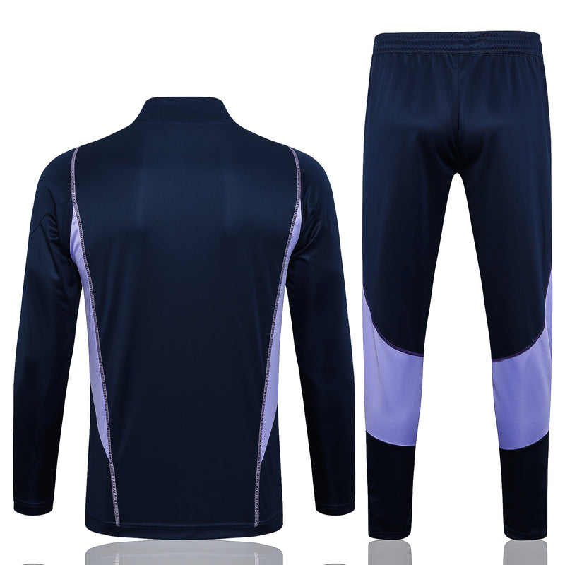 Kit de Treino Cruzeiro 2023/24 Meio Zíper Azul Escuro