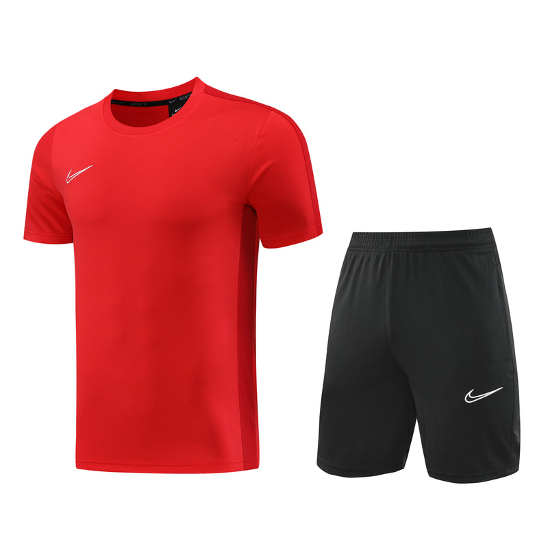 Kit Camisa e Short Nike  Dri-Fit  Vermelho e Preto