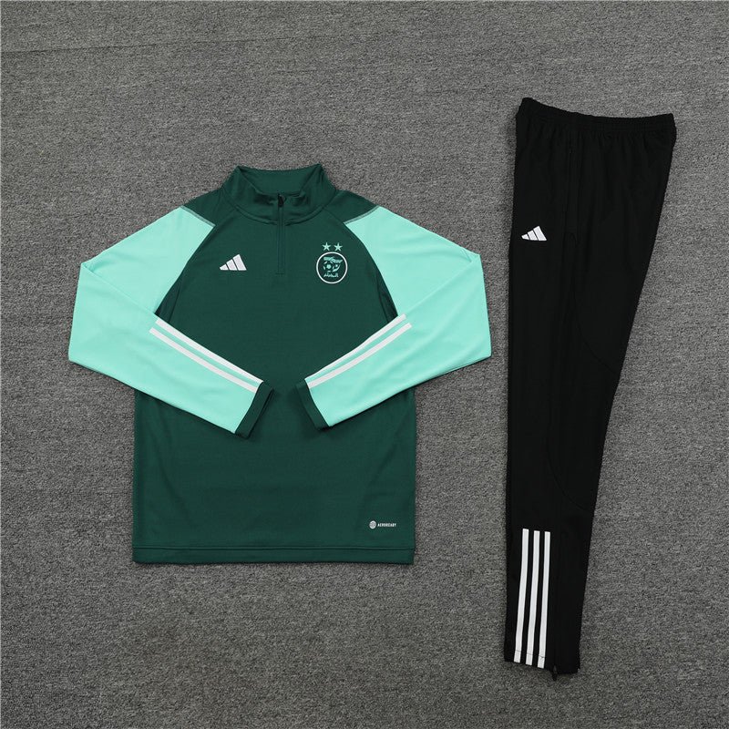 Kit de Treino Argélia 2023/24 Meio Zíper Verde