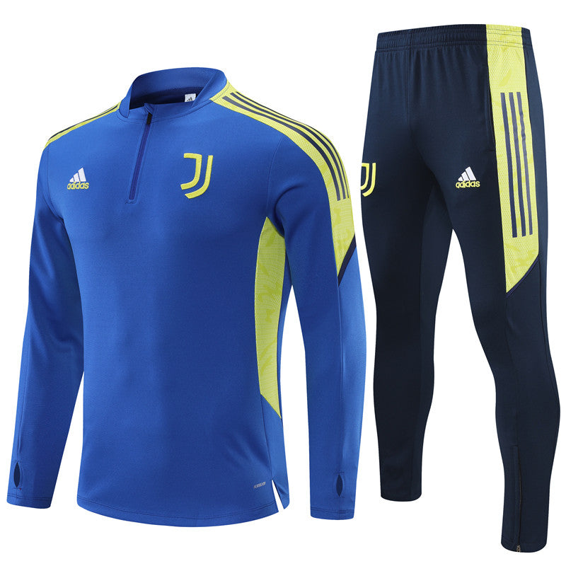 Kit de Treino Juventus 2021/22 Meio Zíper Azul