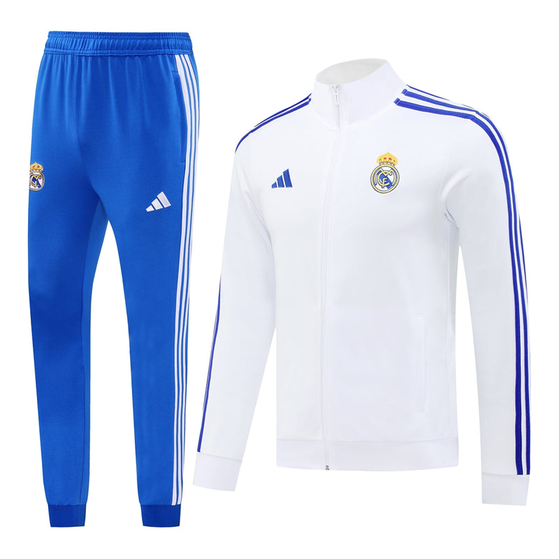 Conjunto Agasalho de Treino Real Madrid 2024/25 Zíper Longo