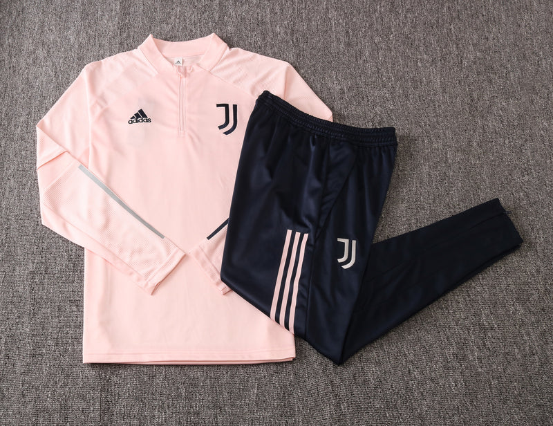 Kit de Treino Juventus 2020/21 Meio Zíper Rosa