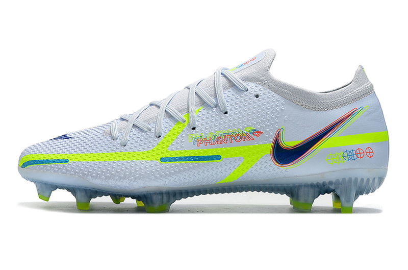 Chuteira Campo Nike Phantom GT2 Elite Cinza e Verde