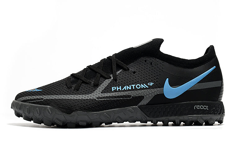 Chuteira Society Nike Phantom GT Pro Preto e Azul